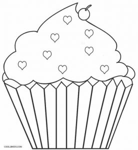lindo desenho de cupcake kawaii para colorir para crianças 14399641 Vetor  no Vecteezy