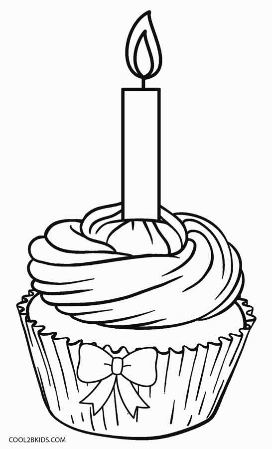 lindo desenho de cupcake kawaii para colorir para crianças 14399641 Vetor  no Vecteezy