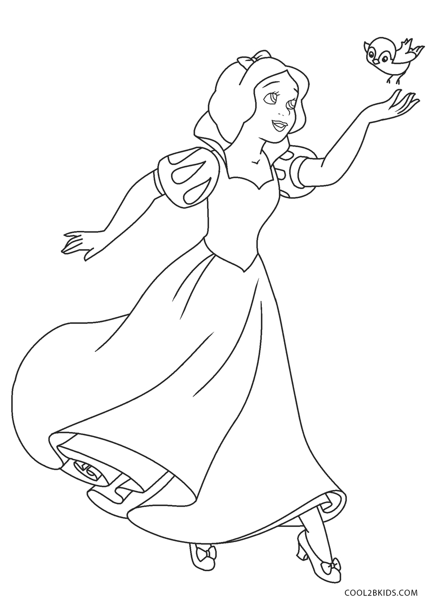 Get Snow White Coloring Pages For Kids PNG Color Pages Collection