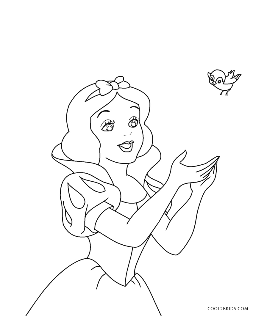 free printable snow white coloring pages for kids