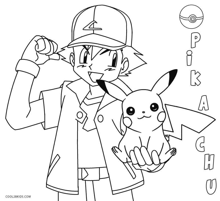 Como desenhar e pintar Ash e Pikachu de Pokemon 