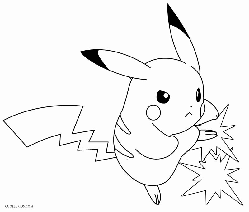 Desenhos do Pikachu para imprimir e colorir