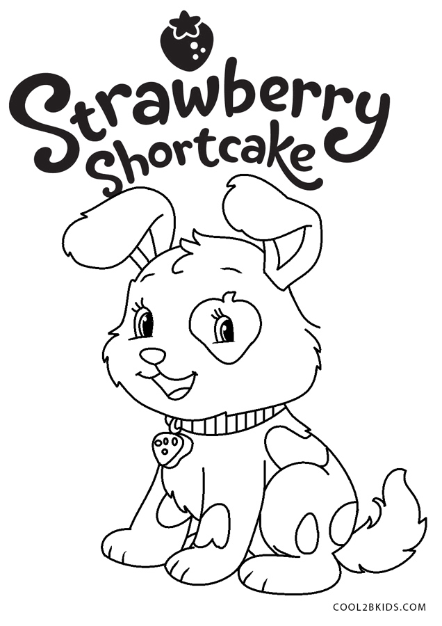 shortcake erdbeer ausmalbilder hund cool2bkids