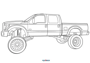 lifted ford truck coloring pages