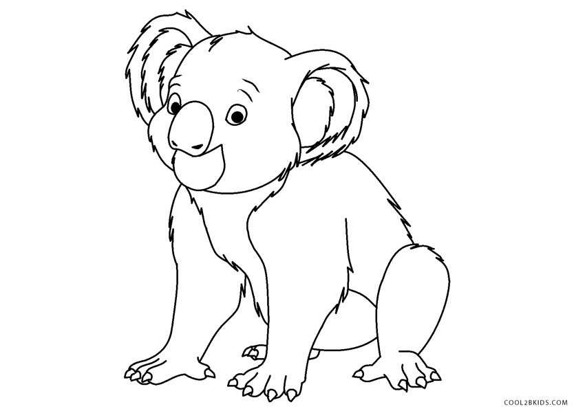 free printable koala coloring pages for kids
