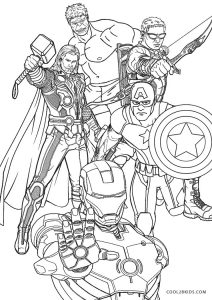 marvel superhero coloring page