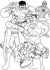 marvel superhero coloring page