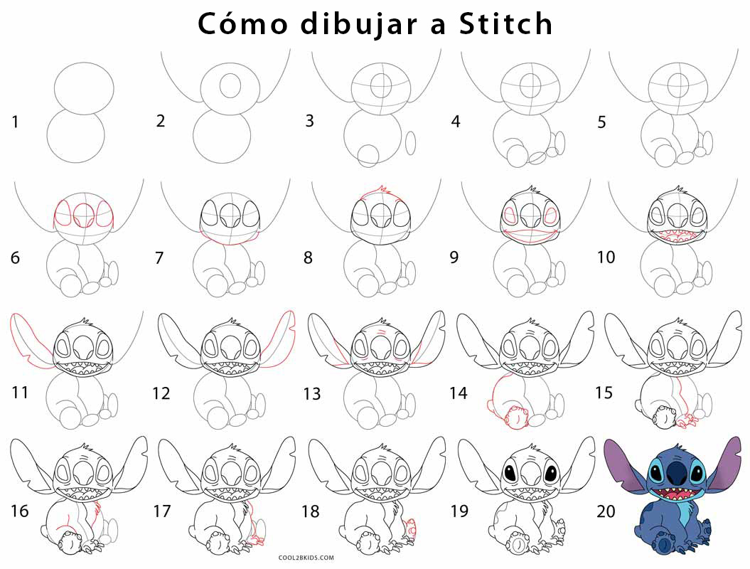 Como dibujar a Stitch - Cool2bKids