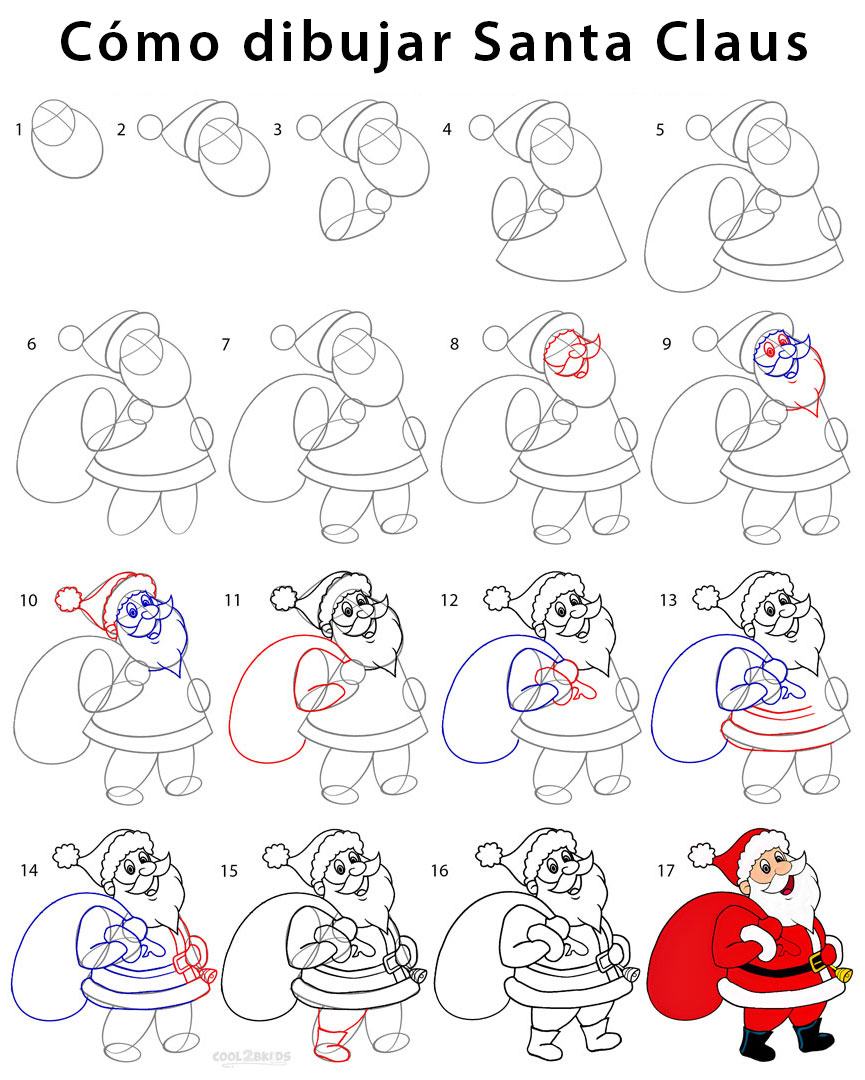 Santa Claus para dibujar - Cool2bKids