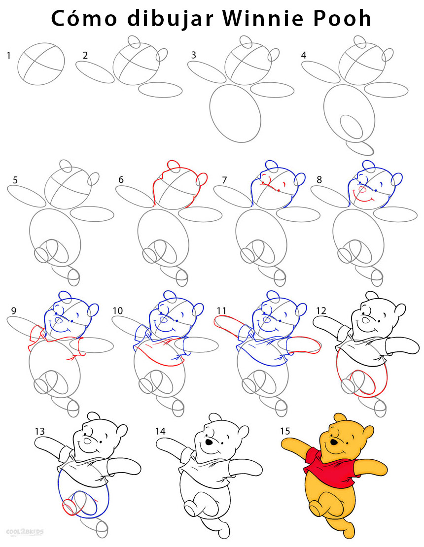 Winnie Pooh para dibujar - Cool2bKids