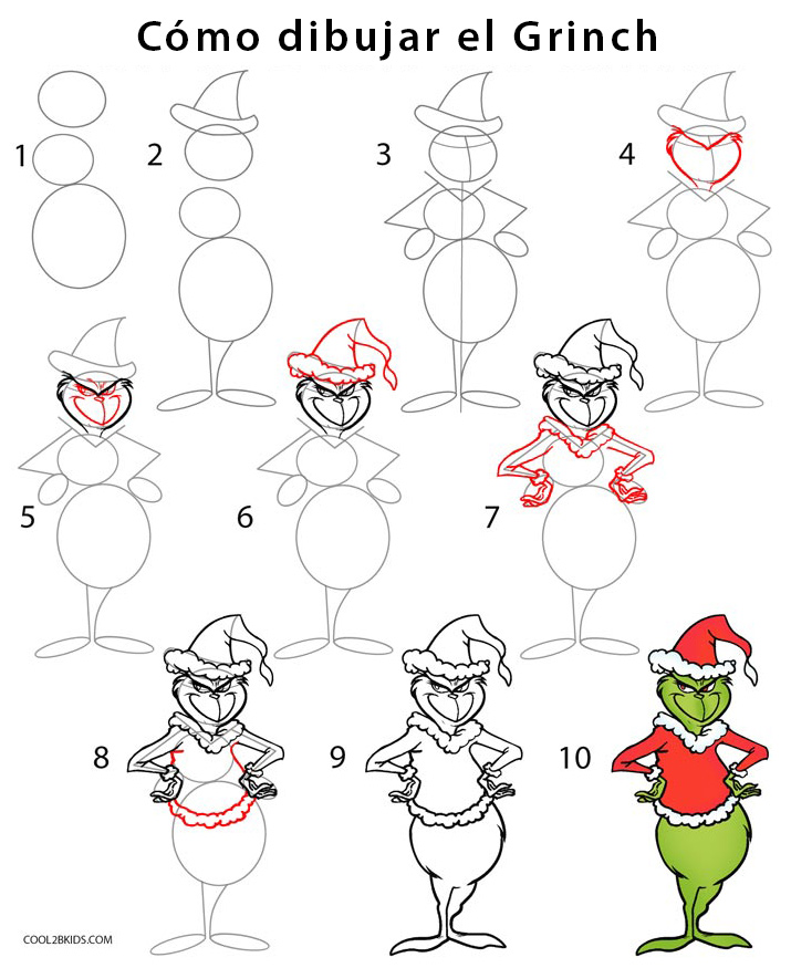 Cómo dibujar el Grinch - Cool2bKids Cómo dibujar el Grinch - Cool2bKids