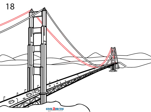 Como dibujar el puente Golden Gate - Cool2bKids