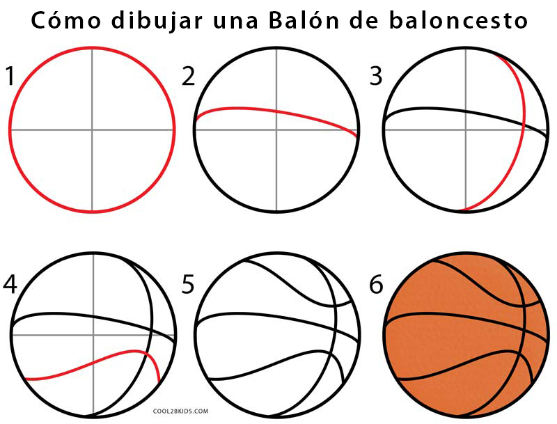Balón de baloncesto para dibujar - Cool2bKids