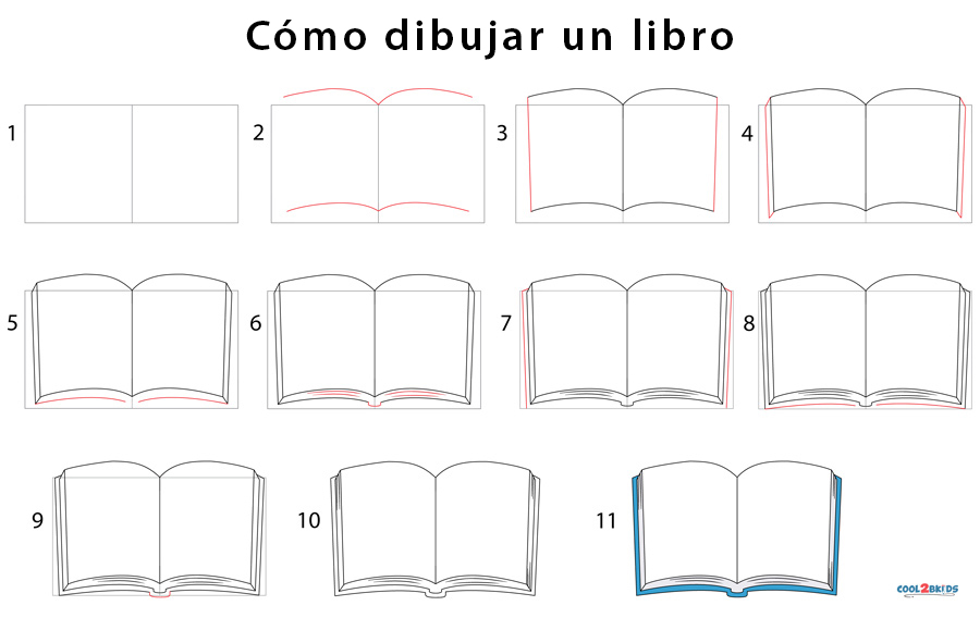 Cómo Dibujar Un Libro Paso a Paso 📕 Libro Dibujo 