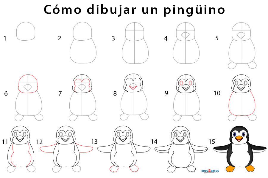 Pinguinos para dibujar - Cool2bKids