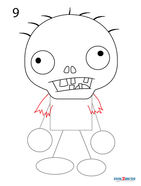 Zombi para dibujar de zombies faciles Zombi para dibujar