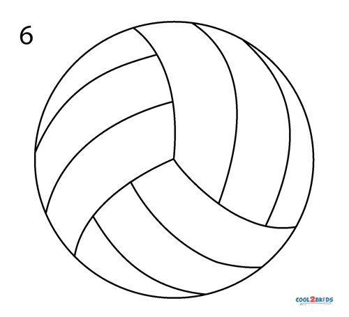 Dibujo de pelota de voleibol para colorear