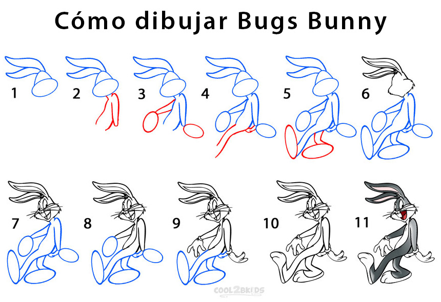 Cómo dibujar Bugs Bunny - Cool2bKids