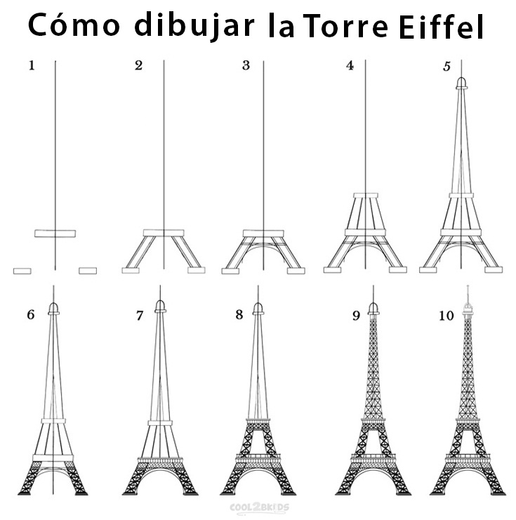 Torre Eiffel para dibujar - Cool2bKids