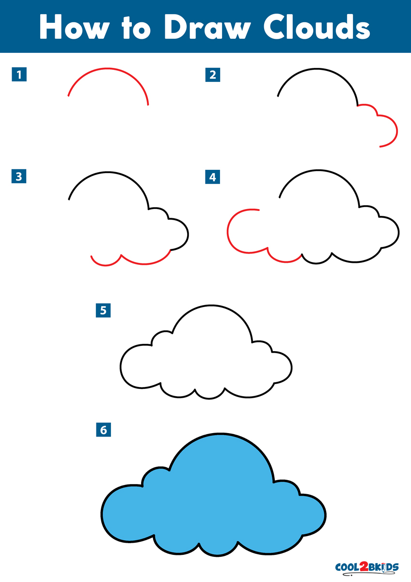 How to Draw Clouds Step by Step