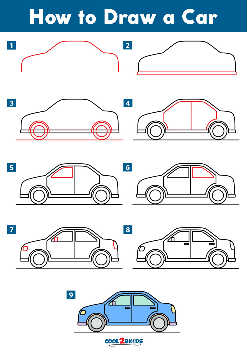 How to Draw a Car Step by Step