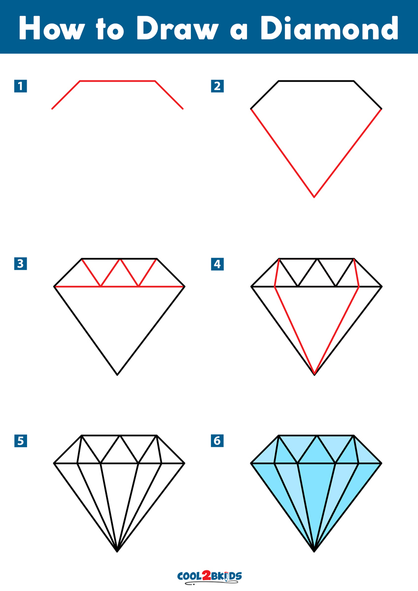 New Sketch Easy How To Draw A Diamond for Kindergarten