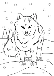 realistic fox coloring pages