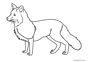 realistic fox coloring pages