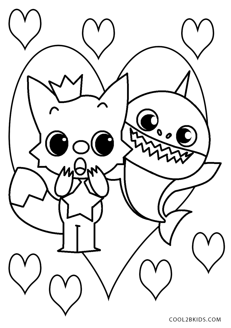 Free Printable Baby Shark Coloring Pages For Kids
