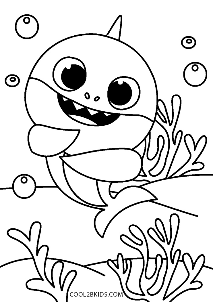Free Printable Baby Shark Coloring Pages For Kids
