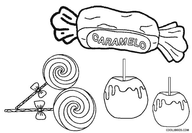 Dibujos de Caramelo para colorear - Páginas para imprimir gratis