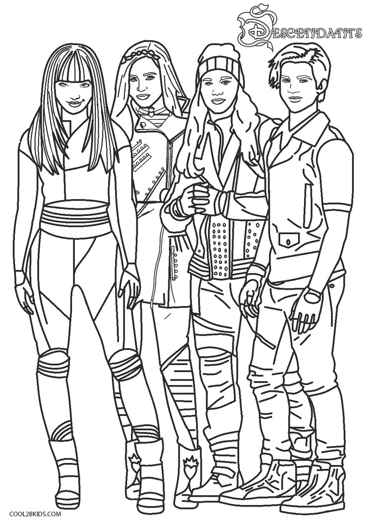 900 Coloring Pages Disney Descendants  Best HD