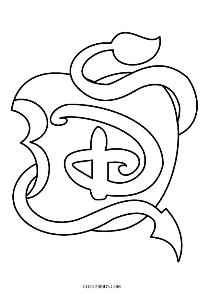 Evie Descendants Logo Coloring Page