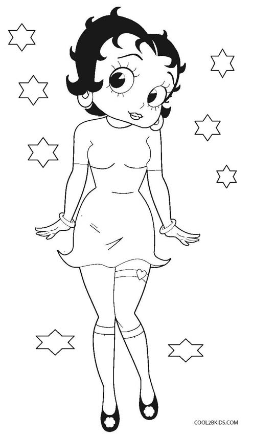 Dibujos De Betty Boop Para Colorear Páginas Para Imprimir Gratis