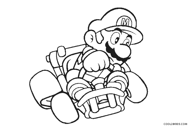 Dibujos de Mario Kart para colorear - Páginas para imprimir gratis