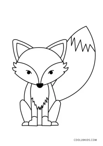 realistic fox coloring pages