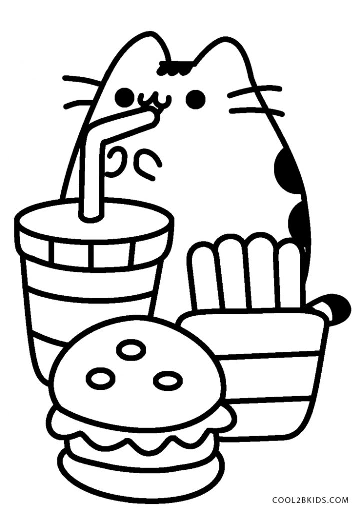Free Printable Pusheen Coloring - Kawaii Pusheen Coloring Pages 724x1024 