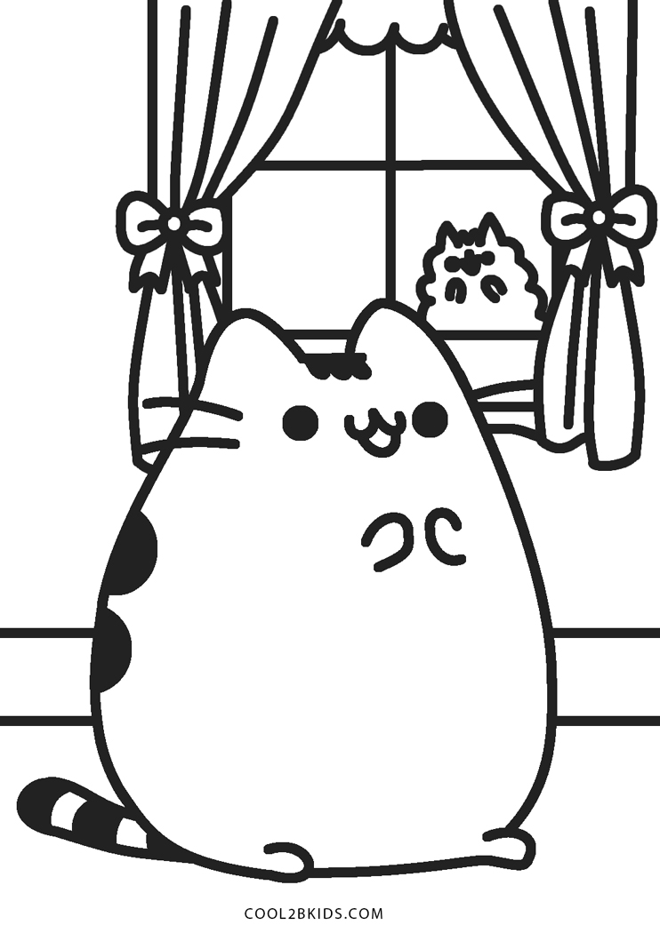 Pusheen Coloring Pages For Kids