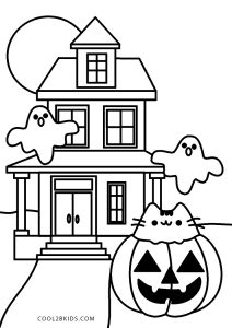 Featured image of post Pusheen Coloring Pages Halloween Set up a pumpkin carving station for them in the