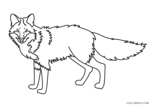 realistic fox coloring pages