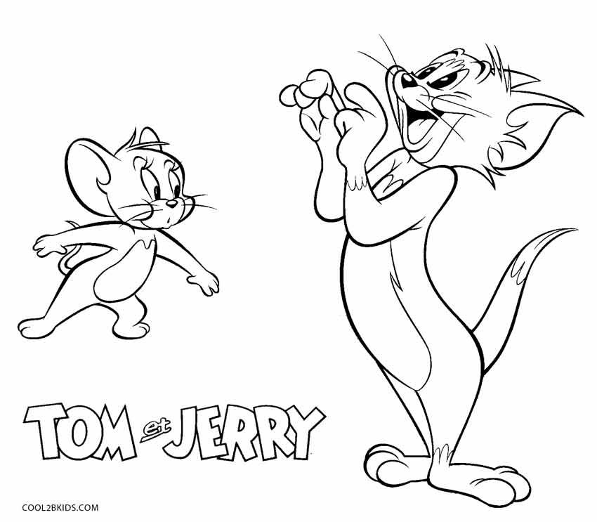Dibujos de Tom y Jerry para colorear - Páginas para imprimir gratis