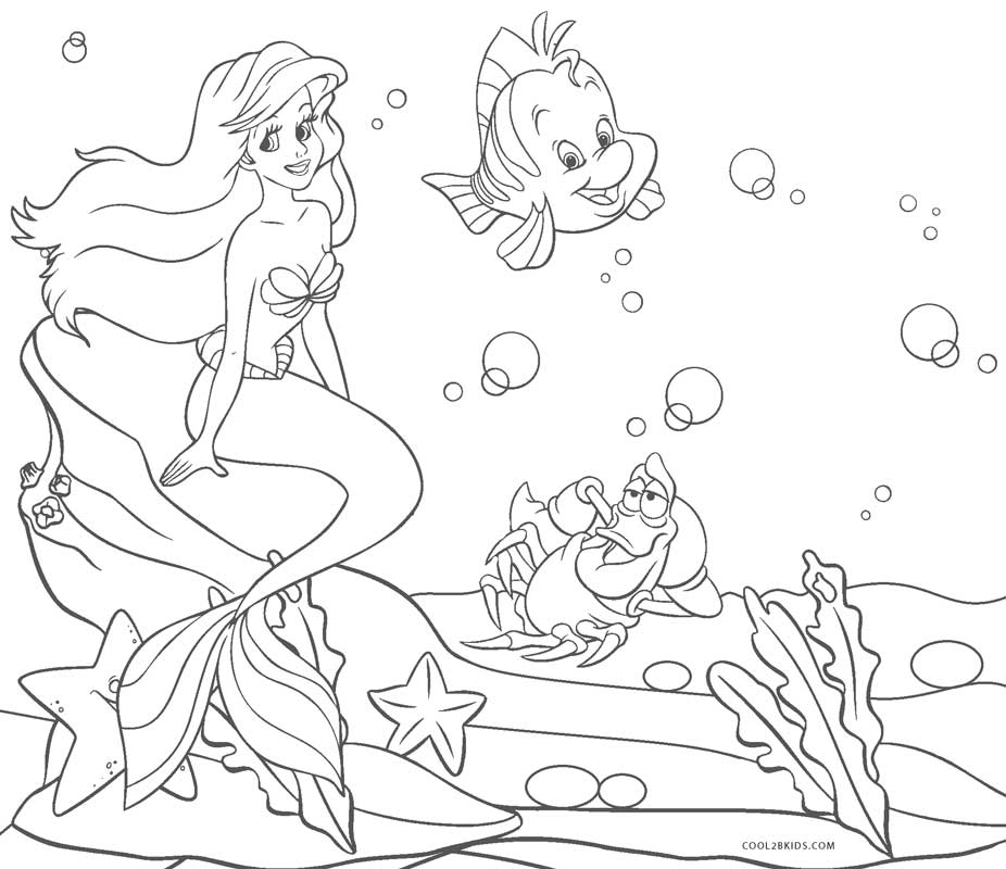 Dibujos de Ariel para colorear - Páginas para imprimir gratis