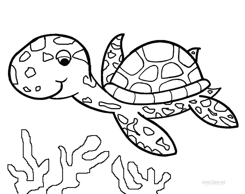 Dibujos de Tortuga Marina para colorear - Páginas para imprimir gratis