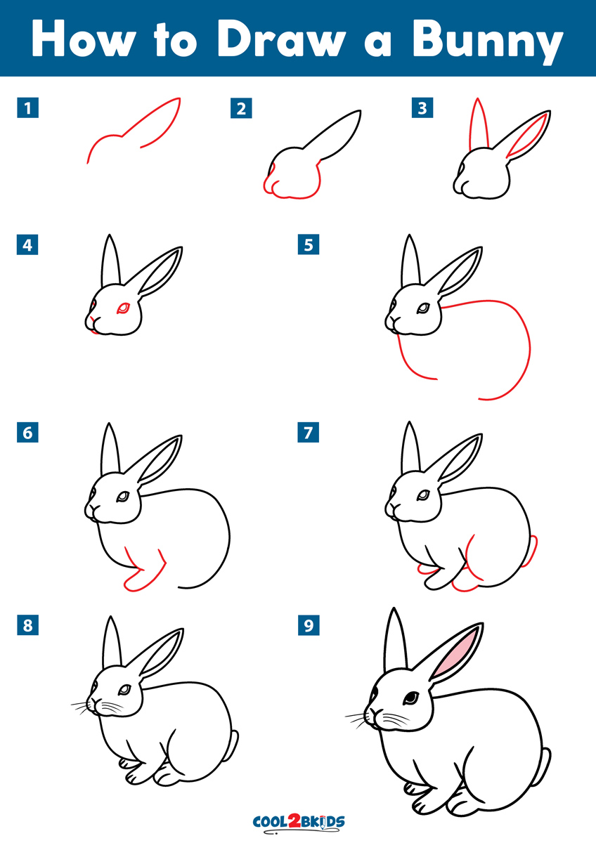 Как рисовать зайца для детей