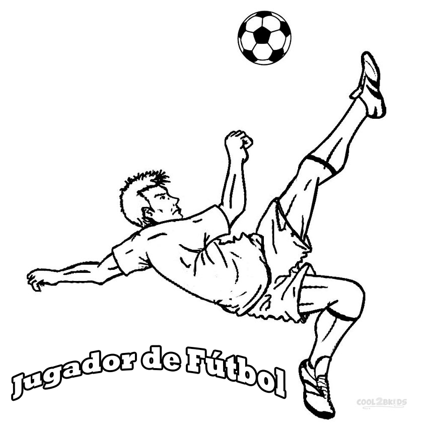 Dibujos de Jugador de Fútbol para colorear - Páginas para imprimir gratis