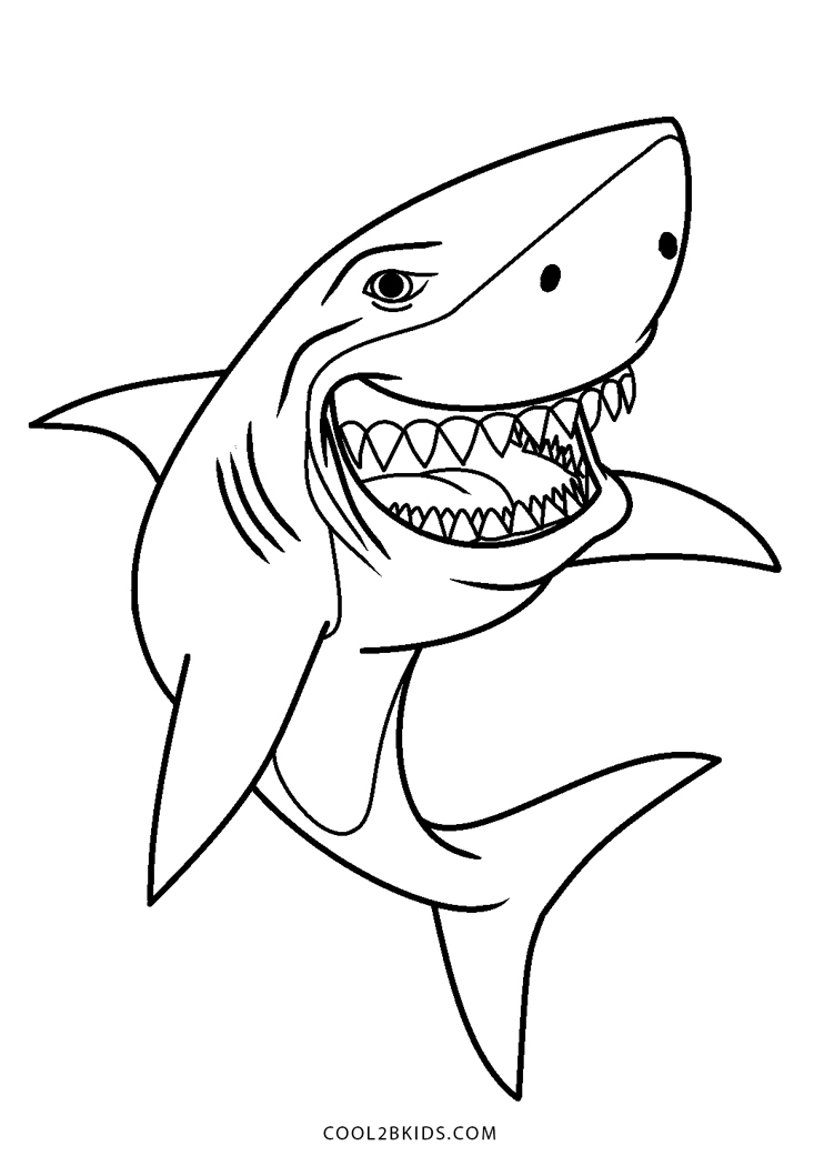 Free Printable Shark Coloring Pages For Kids