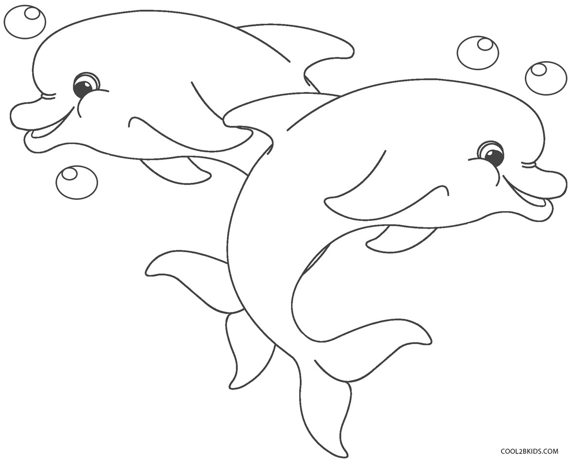 Ausmalbilder Delfin - Malvorlagen kostenlos zum ausdrucken