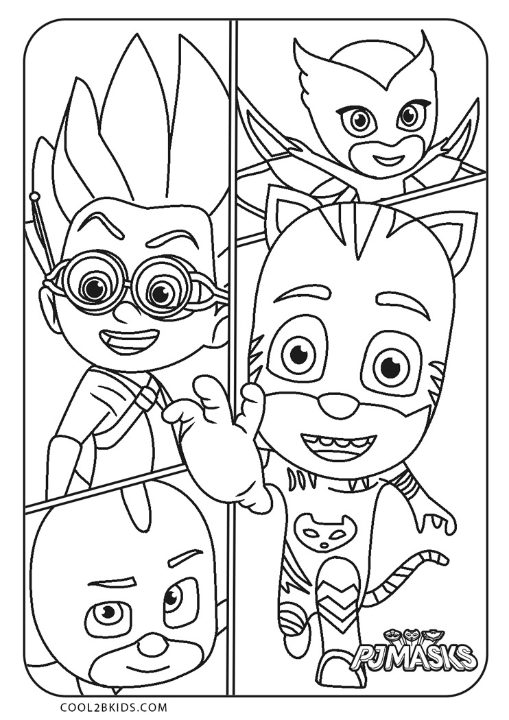 Free Printable PJ Masks Coloring Pages For Kids