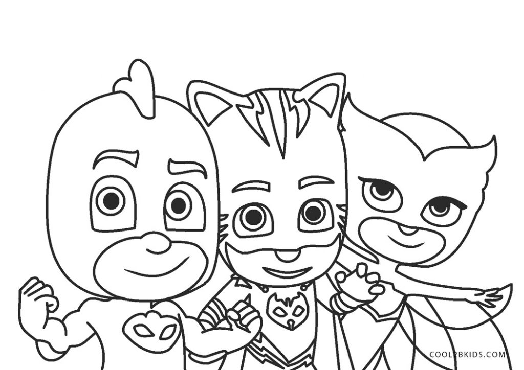 PJ Mask Face Coloring Pages