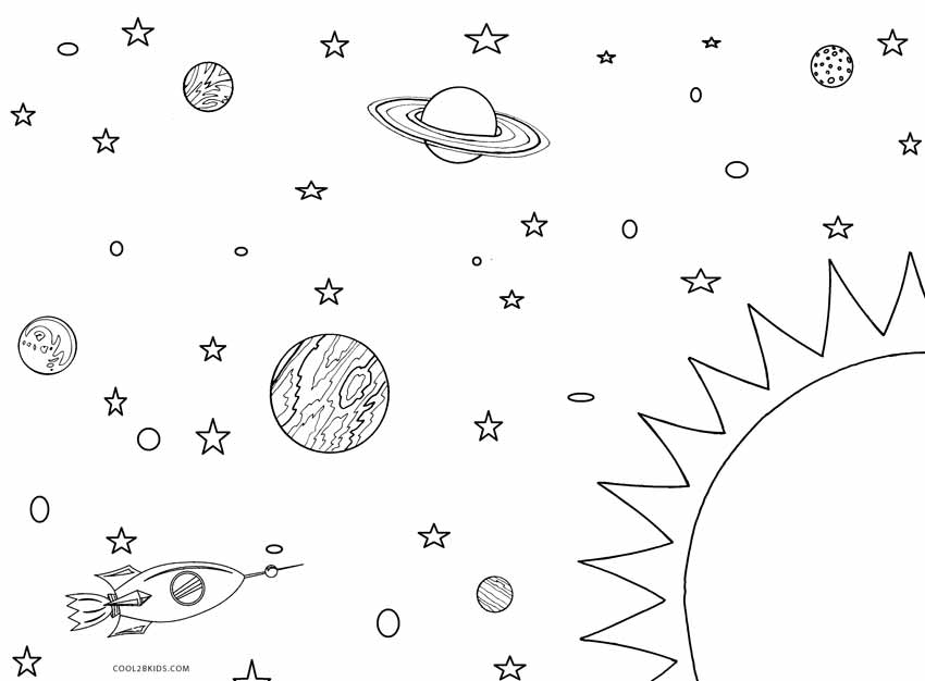 Dibujos de Sistema solar para colorear - Páginas para imprimir gratis